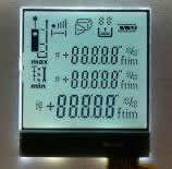 Laser rangefinder COG lcd solution